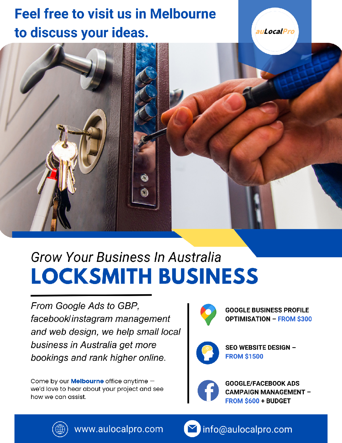 Locksmith Marketing in Melbourne, Victoria – SEO & Ads Experts