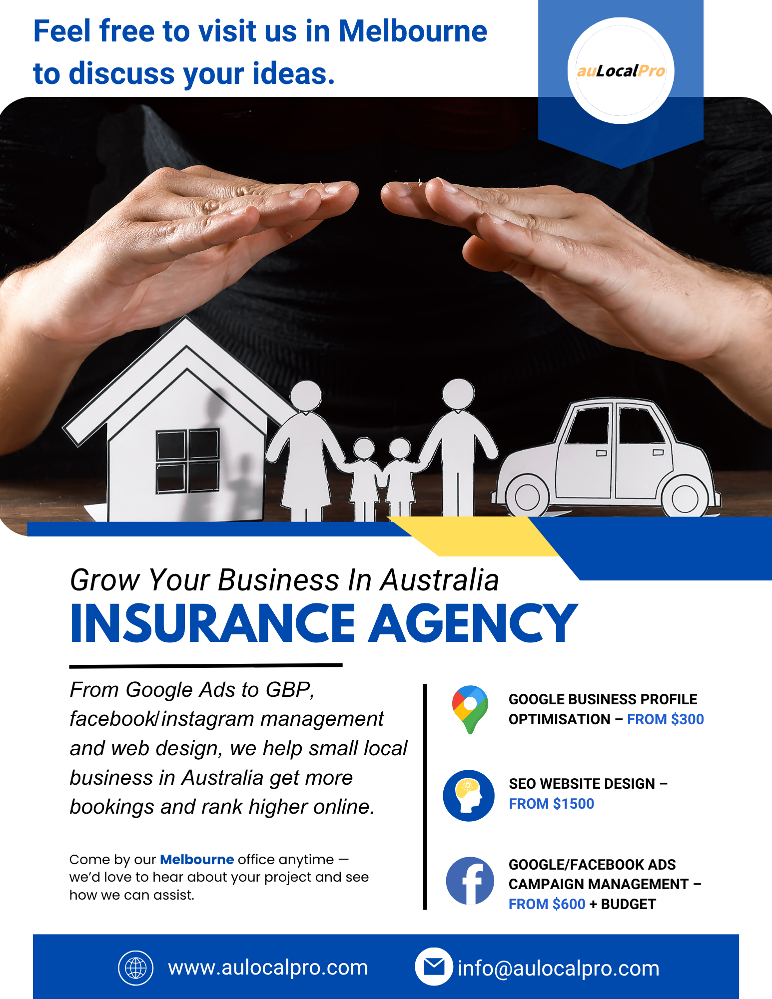 Affordable Marketing for Insurance Agencies in Melbourne City Centre, Victoria | Local SEO & Ads