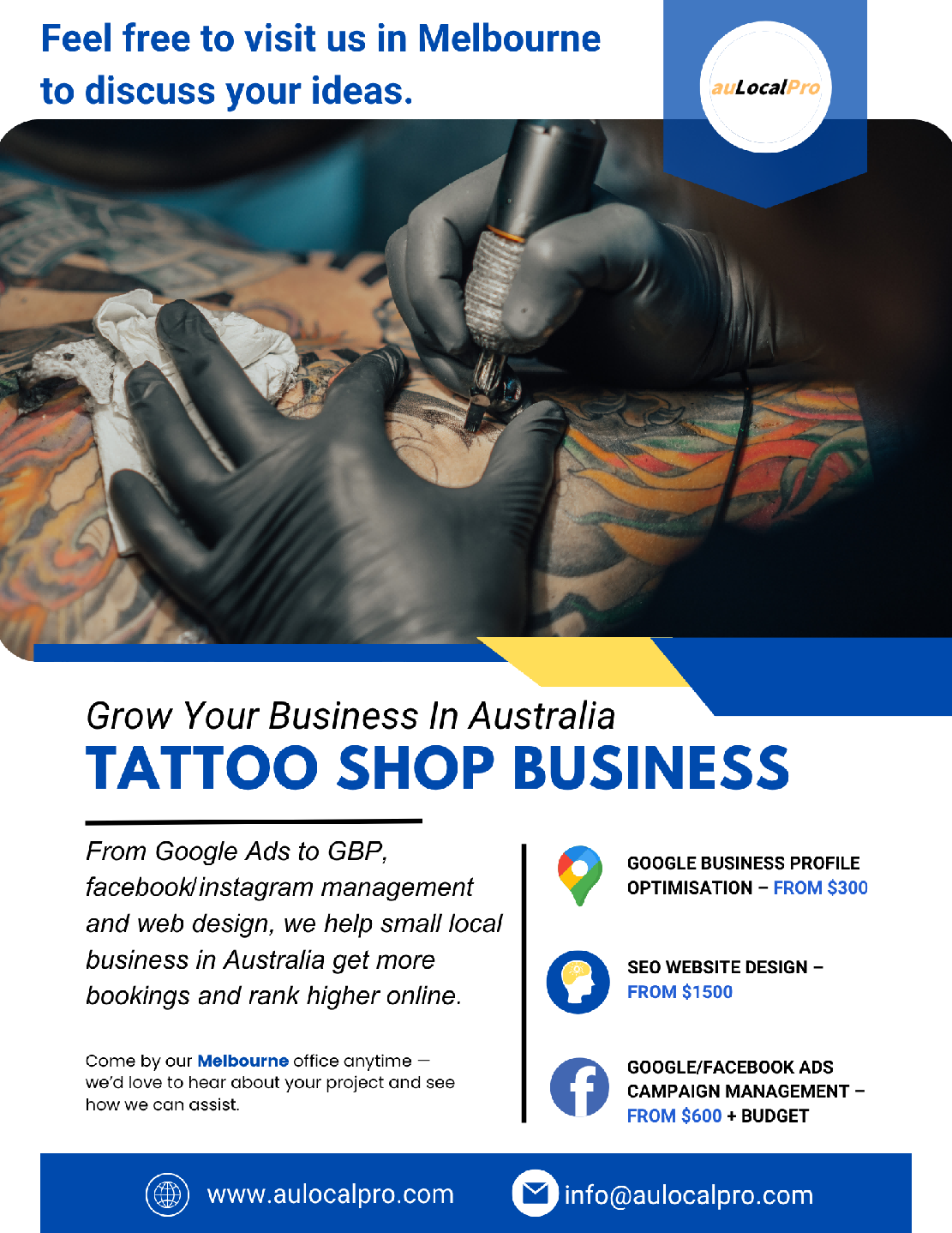 Tattoo Shop Marketing in Sydney Central Business District, New South Wales – SEO, Ads & Social Media