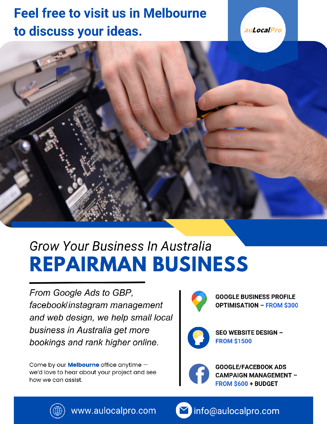 Repairman Services Marketing in Shepparton, Victoria – SEO, Ads & Social Media