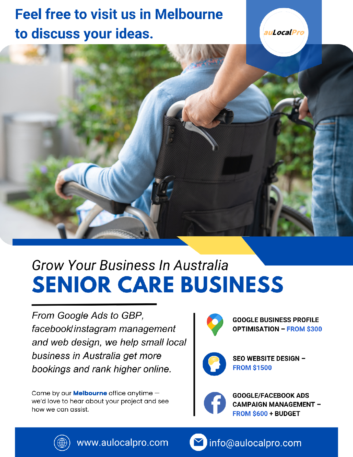 Senior Care Marketing in Upper Coomera, Queensland – SEO, Social Media & Ads